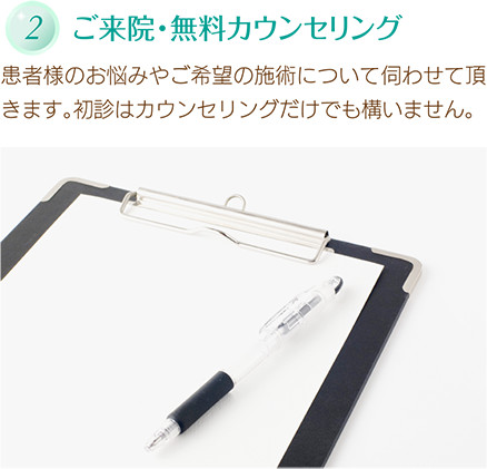 ご来院・無料カウンセリング