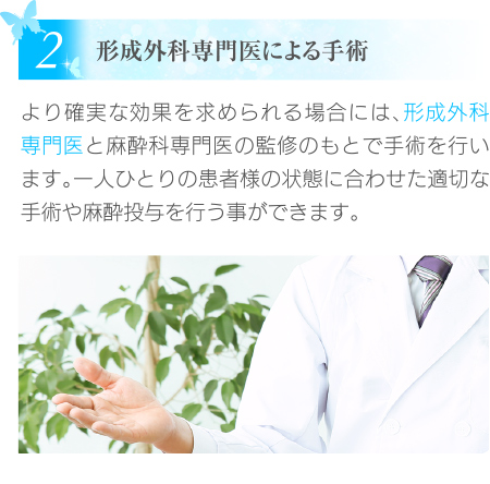 形成外科専門医による手術