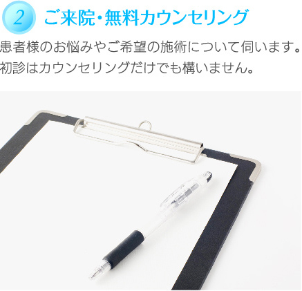 ご来院・無料カウンセリング