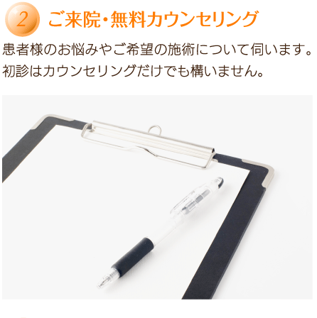 ご来院・無料カウンセリング